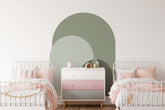 Dusty Green Modern Arch Wall Decal